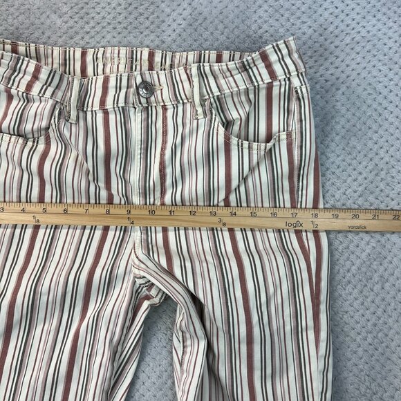 American Eagle Womens Next Level Stretch High Rise Jegging Striped Denim Jean 14 - Picture 6 of 15